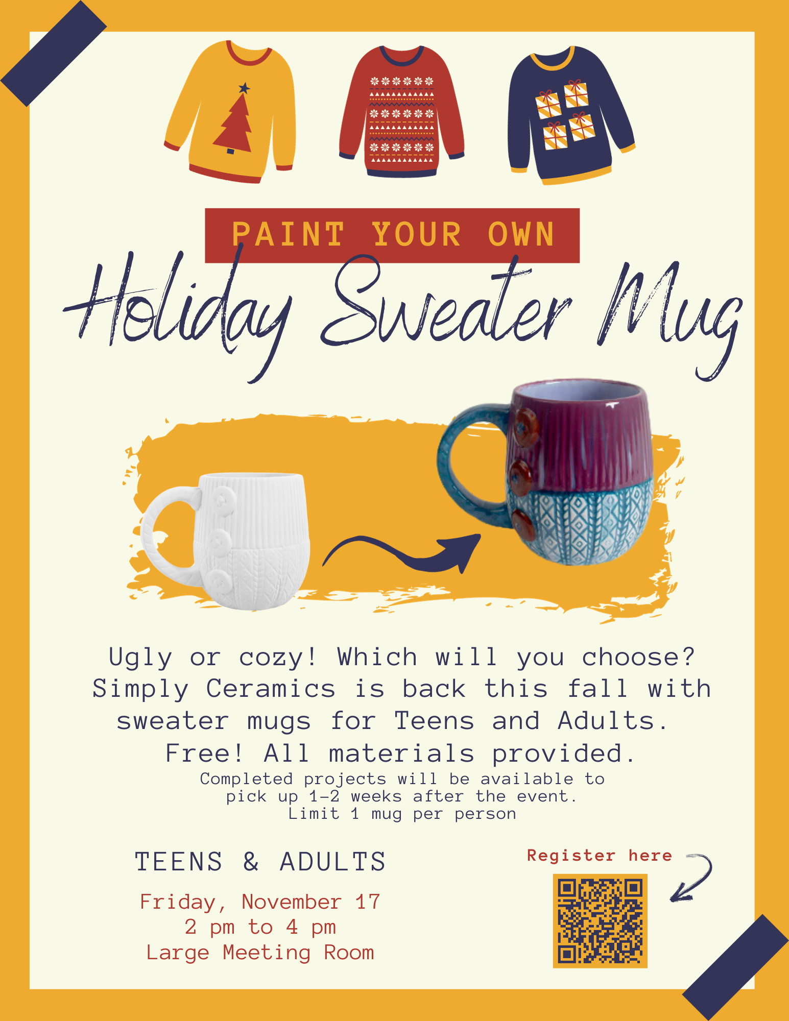 sweater mug flyer