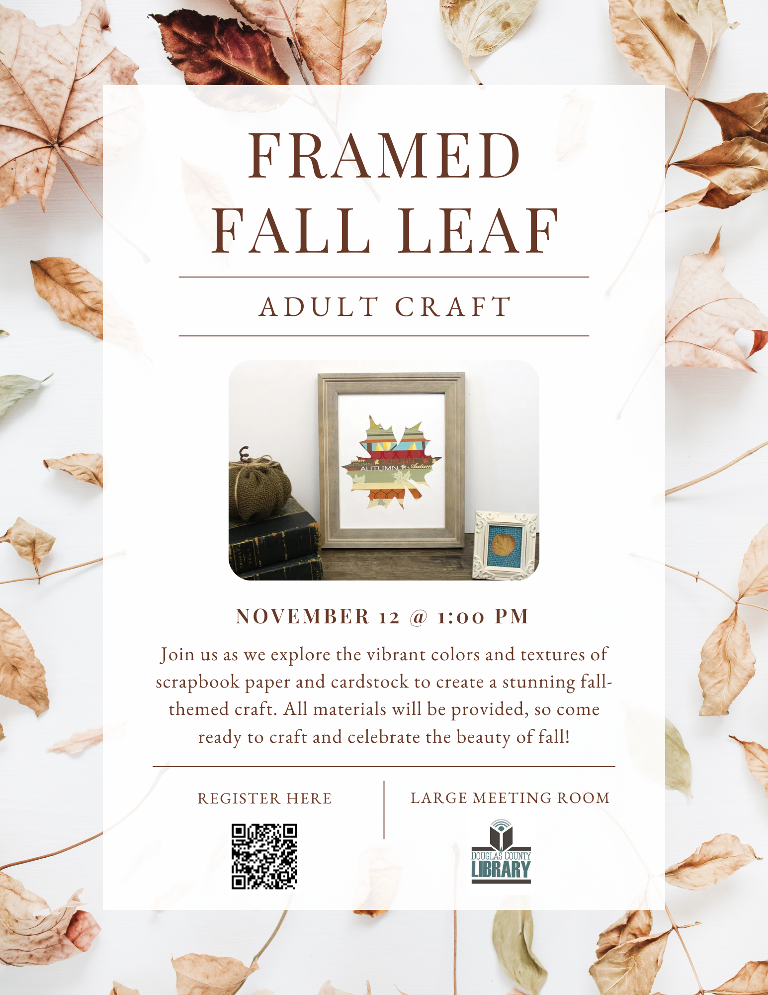 Framed fall Leaf art